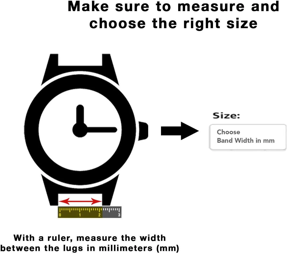 - 12mm, 14mm, 16mm, 18mm, 20mm Bandini Leather Watch Band Strap - Mat Finish - necessity abundant Modern Style - 2 Colors 