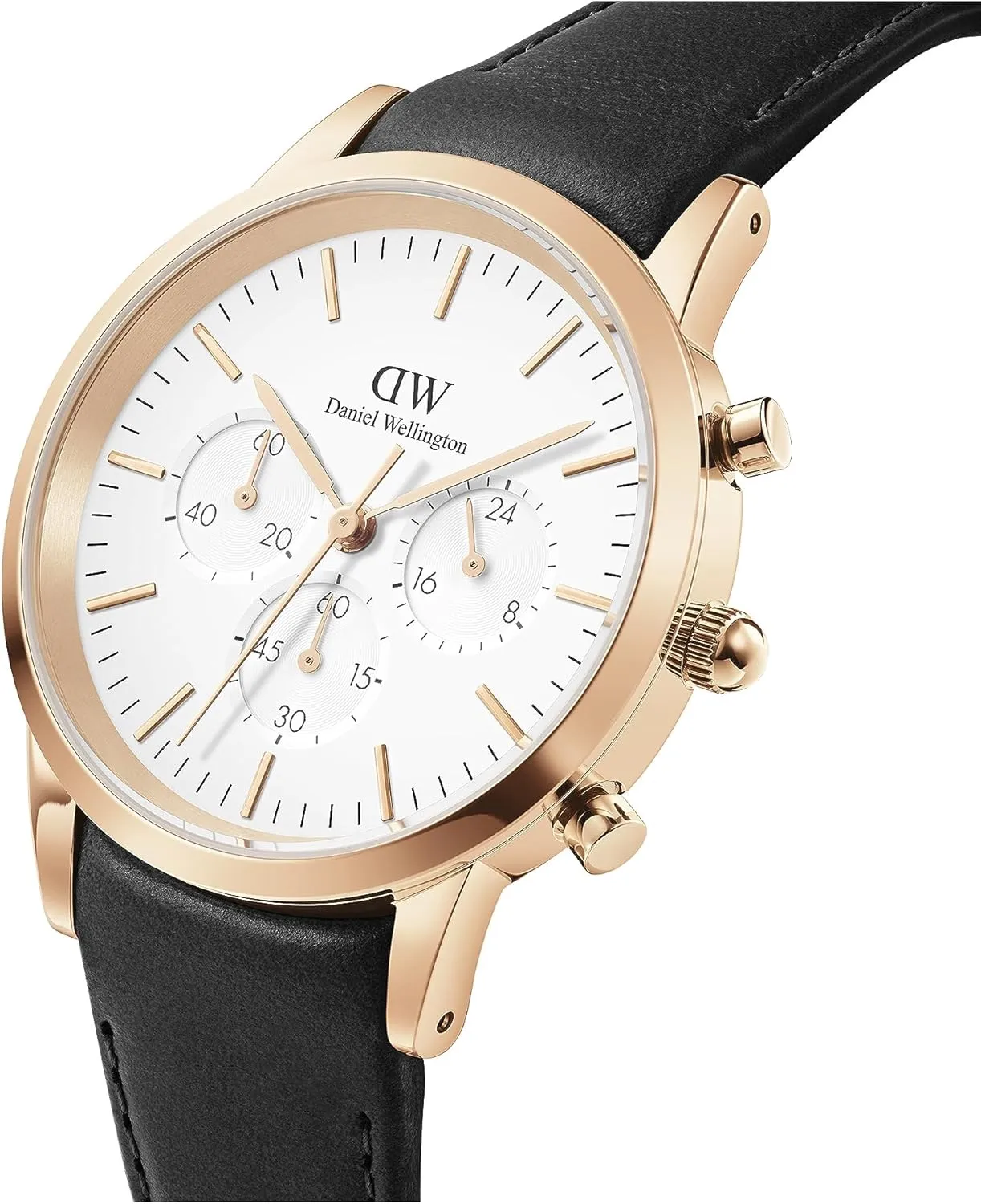 - 42mm Case, Japanese Quartz Movement, Stainless Steel or Leather Strap, Water Resistant, stark reflection Analog Watch for Men Daniel Wellington Iconic Chronograph Men??s Watch 