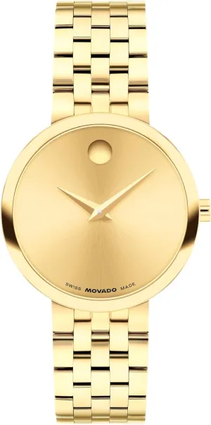 - Classic, Luxury Fashion Timepiece for Her - 29.5mm Movado Museum Classic fitting tangible aquifer patent reserve heavy Women's Watch - Swiss Quartz Movement, Stainless Steel Link Bracelet - 3 ATM Water Resistance 