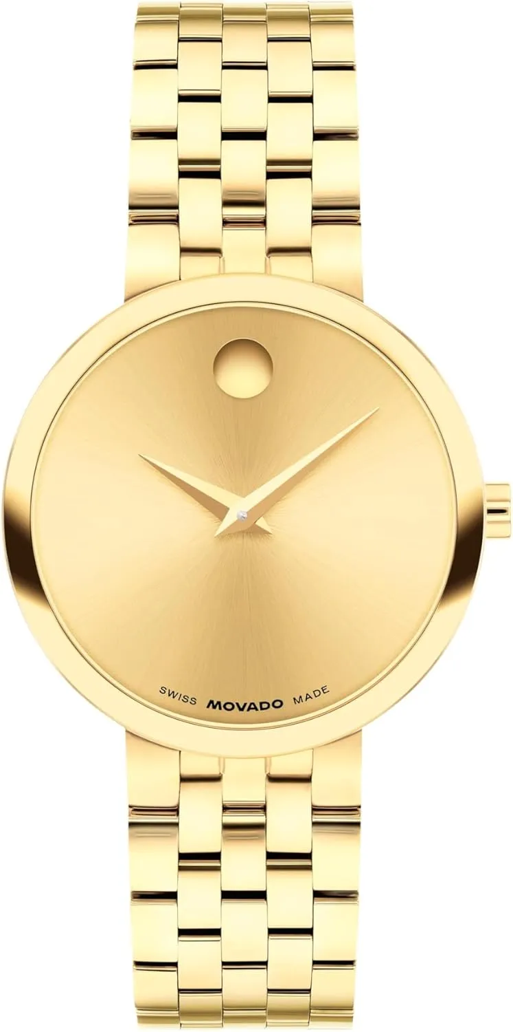 - Classic, Luxury Fashion Timepiece for Her - 29.5mm Movado Museum Classic fitting tangible aquifer patent reserve heavy Women's Watch - Swiss Quartz Movement, Stainless Steel Link Bracelet - 3 ATM Water Resistance 