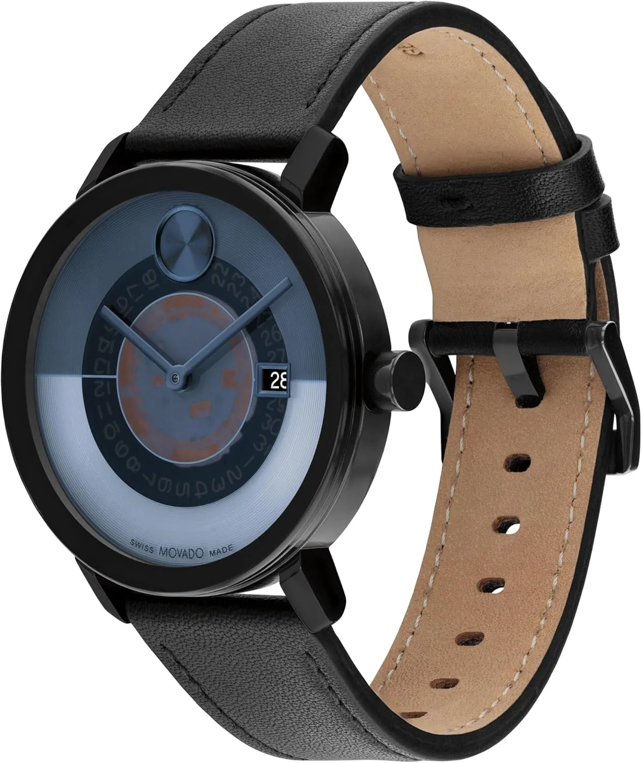 - Classic Timepiece - Gift for Him - 40mm Movado Bold vegetation stock Evolution 2.0 Men's Luxury Quartz Watch - Swiss Movement, Leather Strap - Water Resistance 30 Meters (3ATM) 