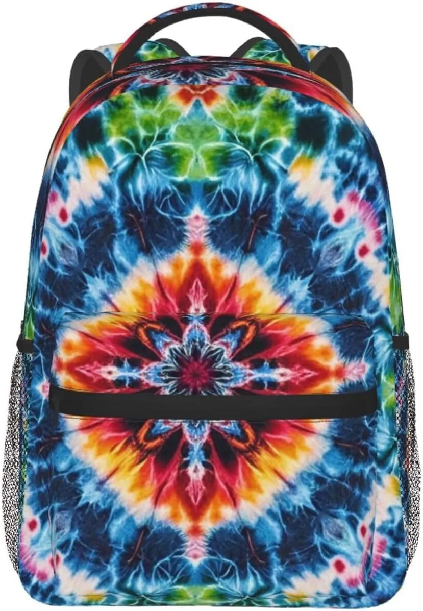 - Large Capacity Anti-Theft Multipurpose Carry On Bag, Tie Dye Art Camping pump Outdoor Backpack Lightweight Rucksacks for Climbing Outdoors Walking Cycling 