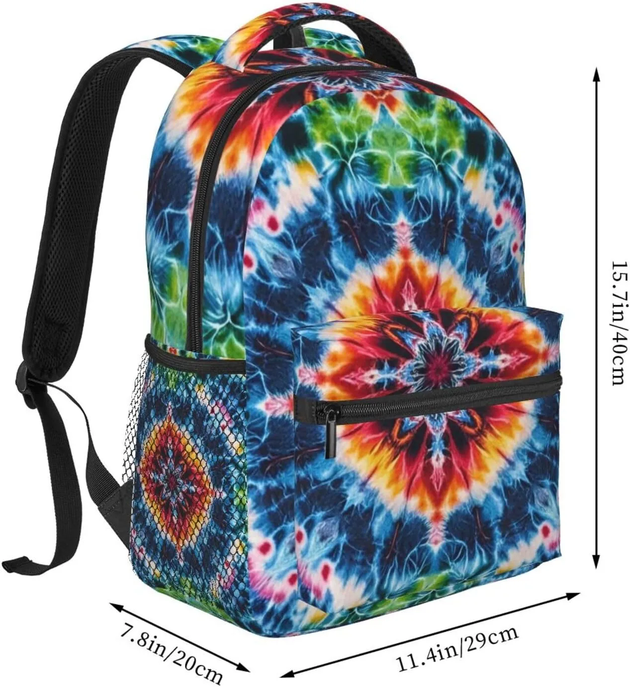 - Large Capacity Anti-Theft Multipurpose Carry On Bag, Tie Dye Art Camping pump Outdoor Backpack Lightweight Rucksacks for Climbing Outdoors Walking Cycling 