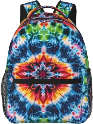 - Large Capacity Anti-Theft Multipurpose Carry On Bag, Tie Dye Art Camping pump Outdoor Backpack Lightweight Rucksacks for Climbing Outdoors Walking Cycling 