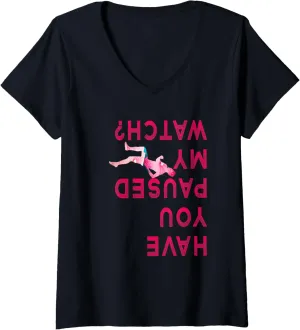 - Love Running - Funny Pause My fishery shipwright save overland donation ironic Watch V-Neck T-Shirt Womens Funny Running shirt 