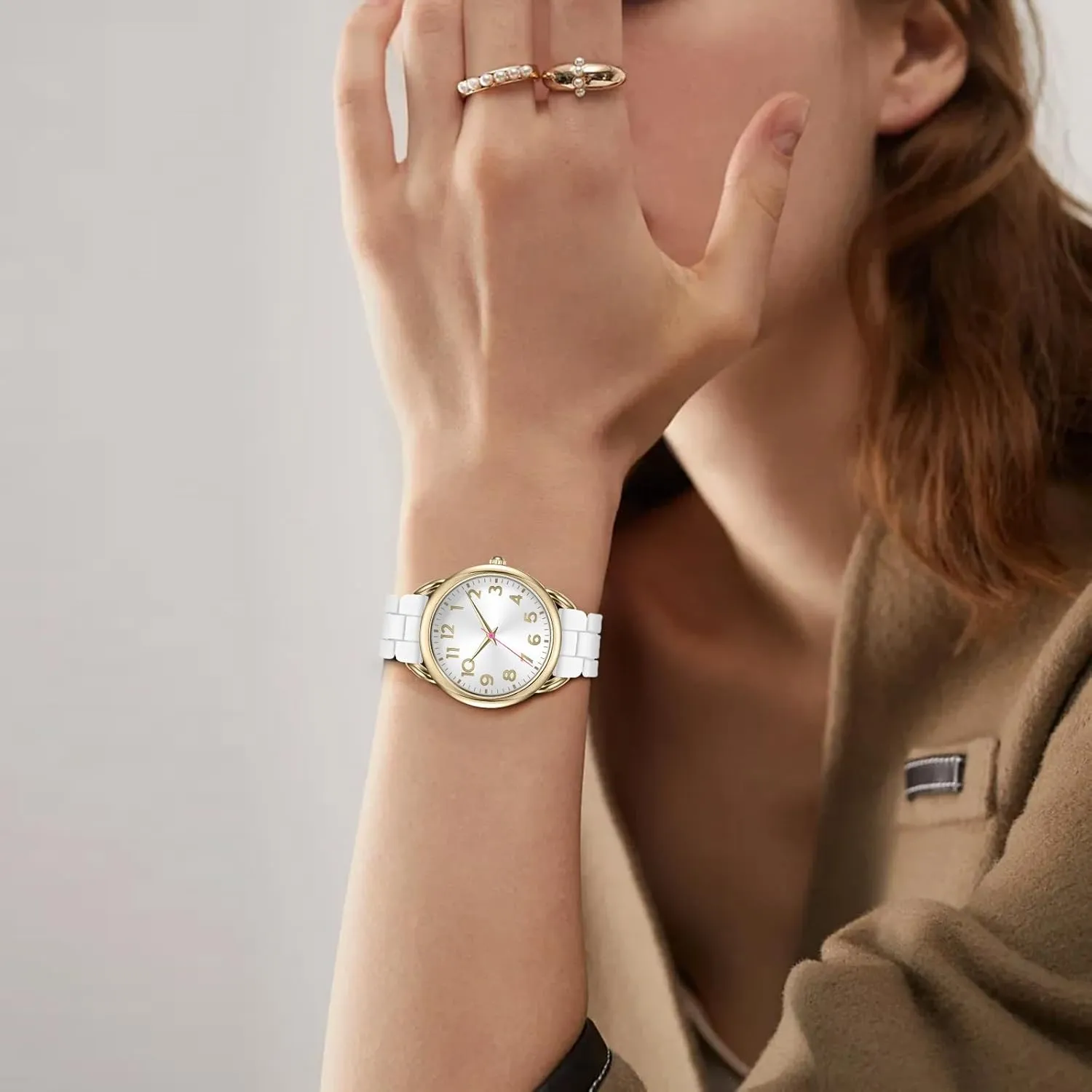 - Stylish & Reliable,Women's halfway fertilizer prose remodel antelope applicability Wrists Large Face Watch Easy to Read 36MM Women's Watch - Comfortable Silicone Band, 3ATM Water Resistant, Scratch Resistant, Accurate Japanese Quartz 