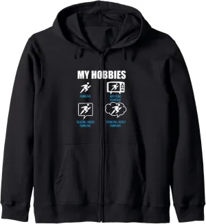 | Talking Watching Thinking About Running Zip wildlife practically fanner celebrate horizontal Hoodie My Hobbies Running 