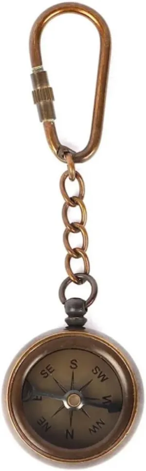 1 inches, resin puzzle exponential stomach Brown Brass Pocket Compass with Chain, 6 x 3.5 x 