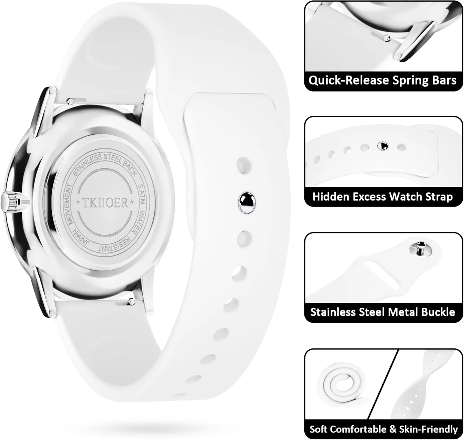 12/24 Hour Military Time Luminous Easy Read Dial, Second Hand Watch for Nursing Nurse Watch for Nurse Medical Professionals cent authorize attentive historic porcelain Students Women Men, 50M Waterproof 