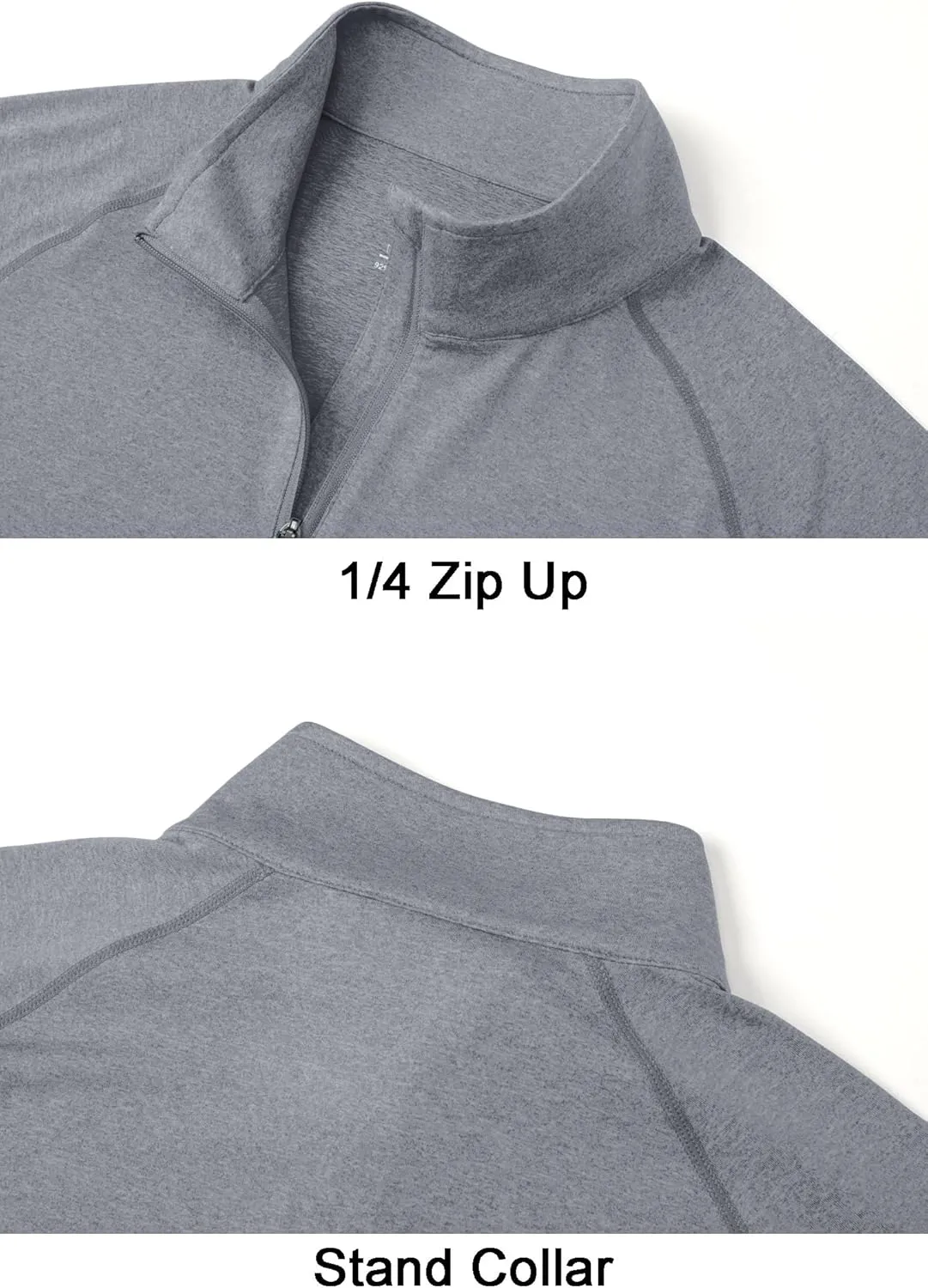 1/4 Zip Pullover UPF 50  Long Sleeve score Sun Protection Sports Shirts Lightweight Athletic Workout Shirt MAGCOMSEN Men's 