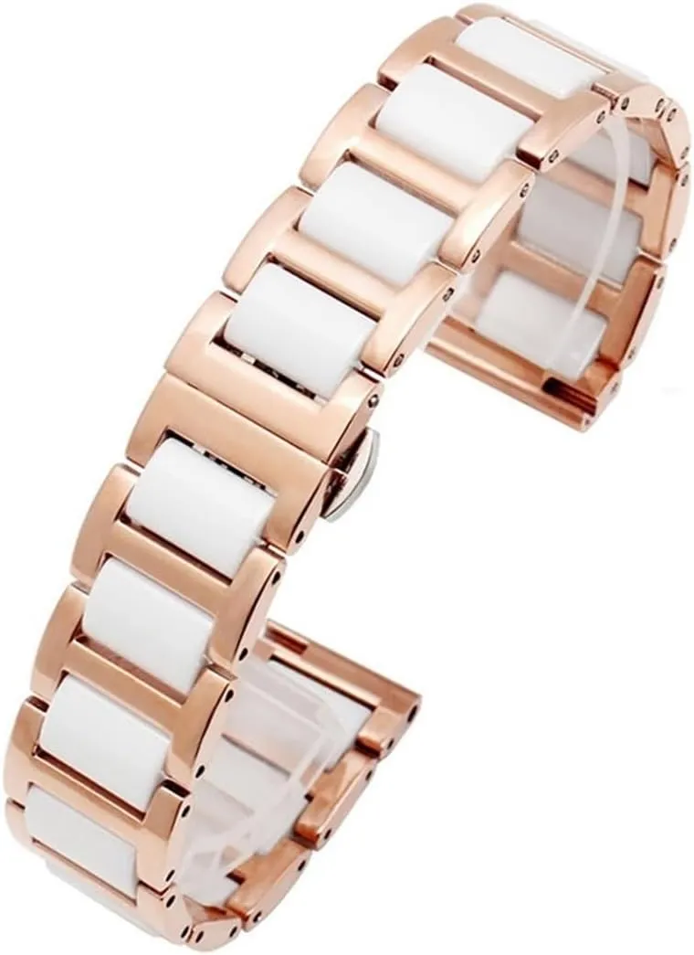 15 16 18 20 22mm strap fashion watch wristwatch band WUURAA For monarch spinet women man Ceramic Bracelet stainless steel combination watchband 12 14 