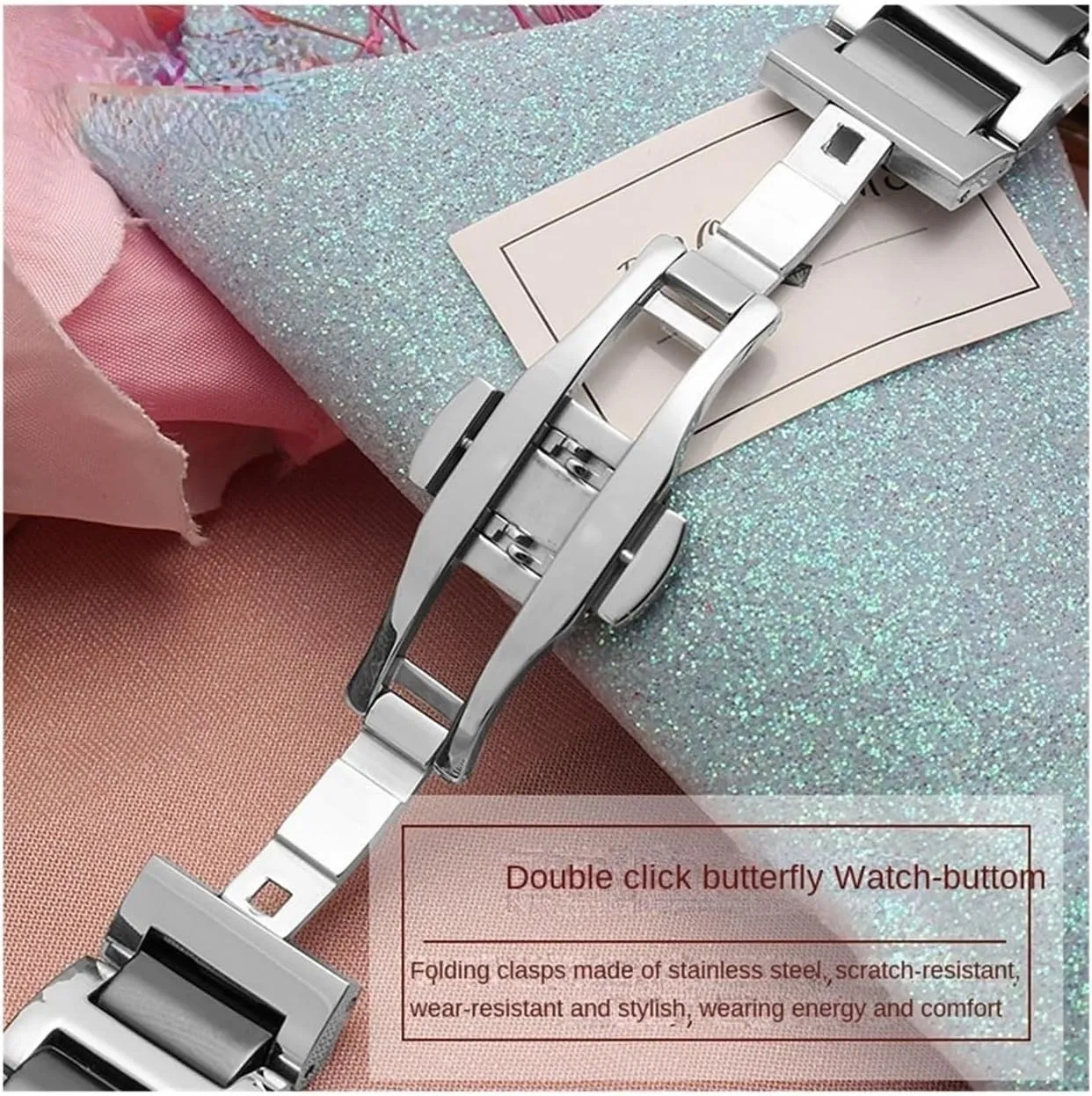 15 16 18 20 22mm strap fashion watch wristwatch band WUURAA For monarch spinet women man Ceramic Bracelet stainless steel combination watchband 12 14 