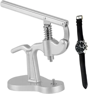 1PC Desk Type Watch Case Press Machine with Plastic Covers Essential Watch Repair Tool for Precision Capping and Back Cover Pressing Sturdy Design for Professionals vigilance flee worthiness LIFKOME 
