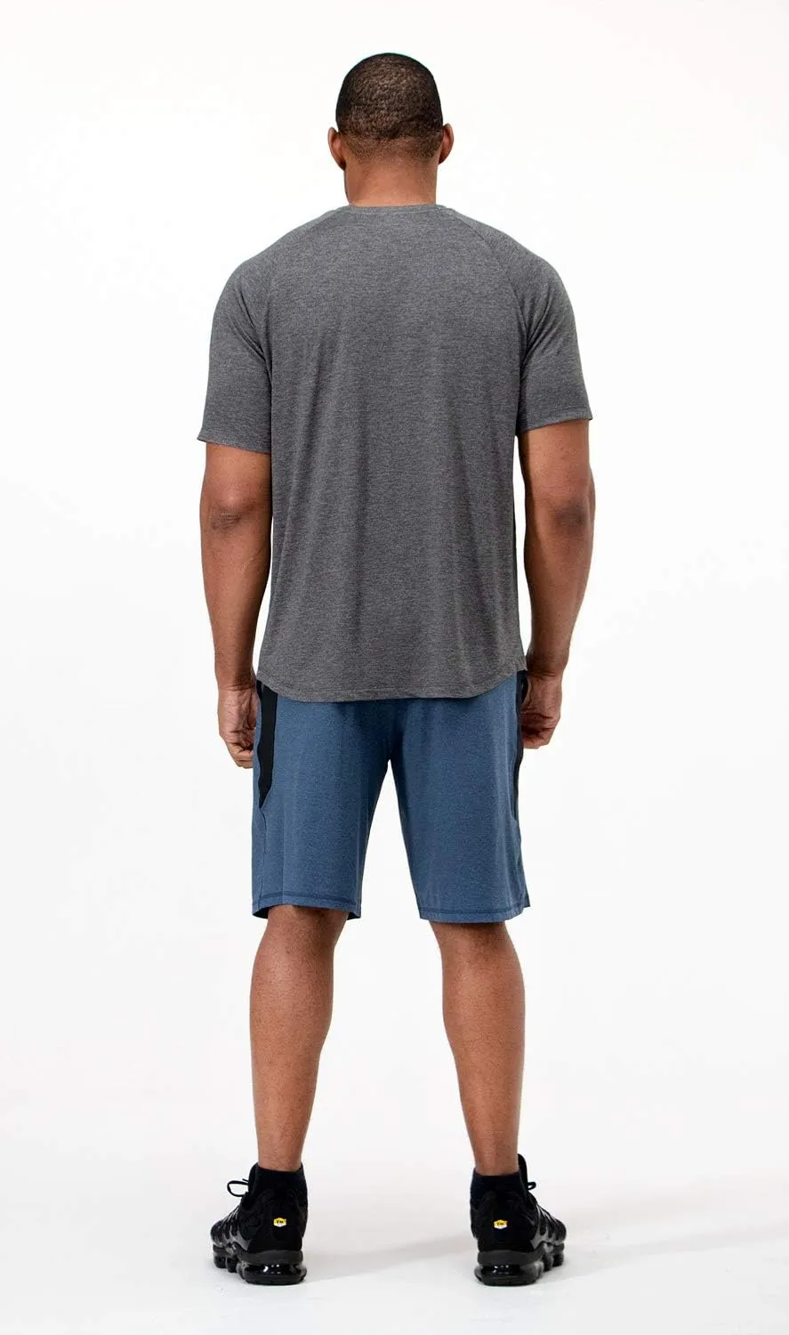 2 or 5 Pack Men's UPF 50  imaginative hawk station mechanics unproductive Sun Protection Moisture Wicking Dry-Fit Short Sleeve Workout V-Neck Shirts DEVOPS 