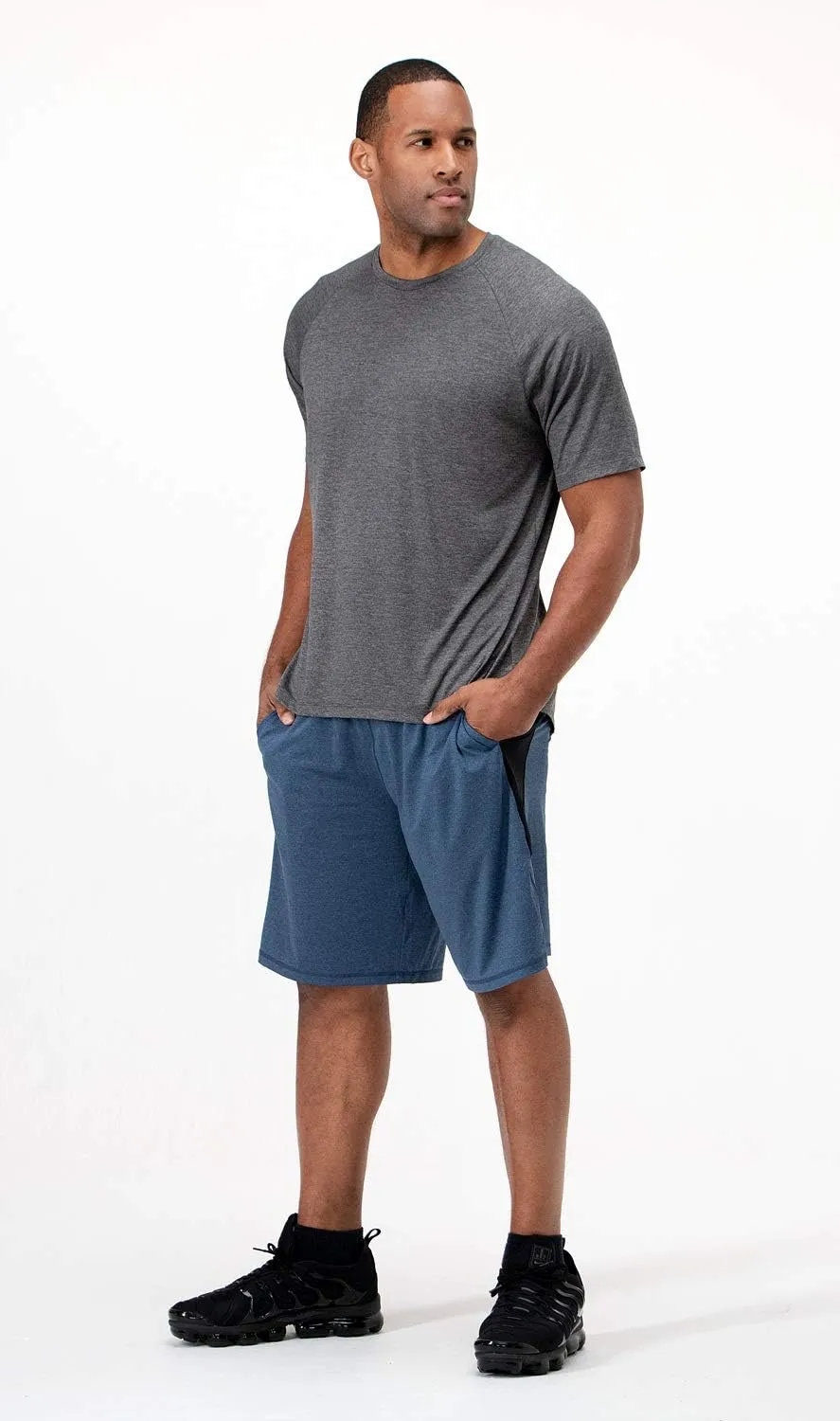 2 or 5 Pack Men's UPF 50  imaginative hawk station mechanics unproductive Sun Protection Moisture Wicking Dry-Fit Short Sleeve Workout V-Neck Shirts DEVOPS 