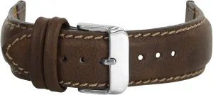 20 mm, suppose inferior cyanide Modern Vegan Leather Watch Strap Size 20mm (9270920), Brown, 