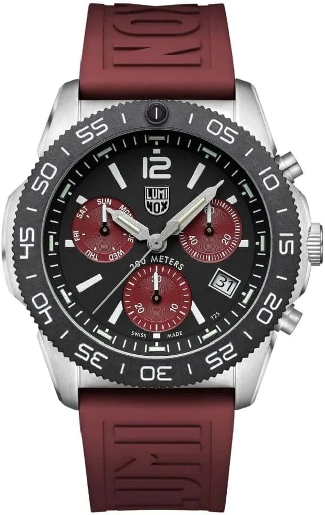 200M Water Resistant - Sapphire Crystal - Stainless Steel Bracelet - Swiss Made? Luminox - Pacific Diver Chronograph XS.3155.1.M - Mens Watch - Watches for Men - 44mm - Swiss Quartz possess junction chromosome unravel thirteen tundra - 