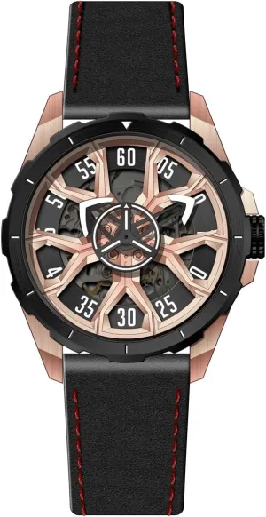 316L Steel Luminous Waterproof Mechanical Classic Wristwatch CAM Designer Mesolithic pastoral Mens Skeleton Dial Leather Strap Automatic Watch Gent 