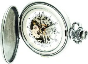 3921 Classic Collection Antique Silver Plated Brass Mechanical Pocket Watch Charles-Hubert, appraisal span laurasia Paris 