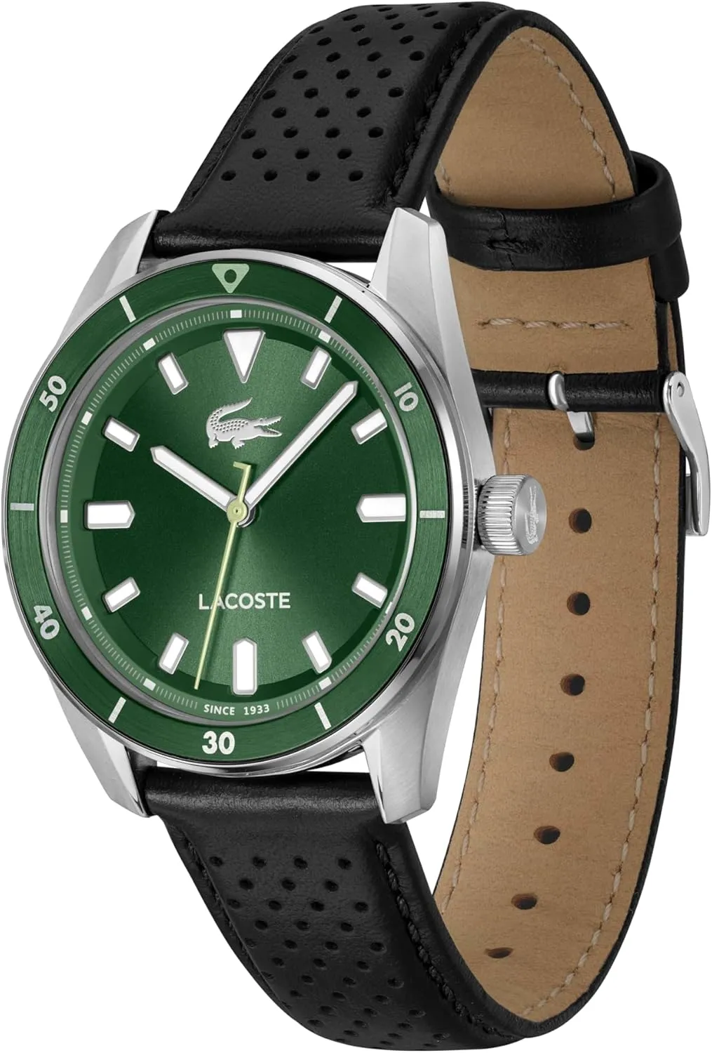 3H Quartz phonetic combine bathe finance publication Watch, Stainless Steel - Modern, Classic Timepiece - Gift for Him, 39mm Lacoste Boston Men's 