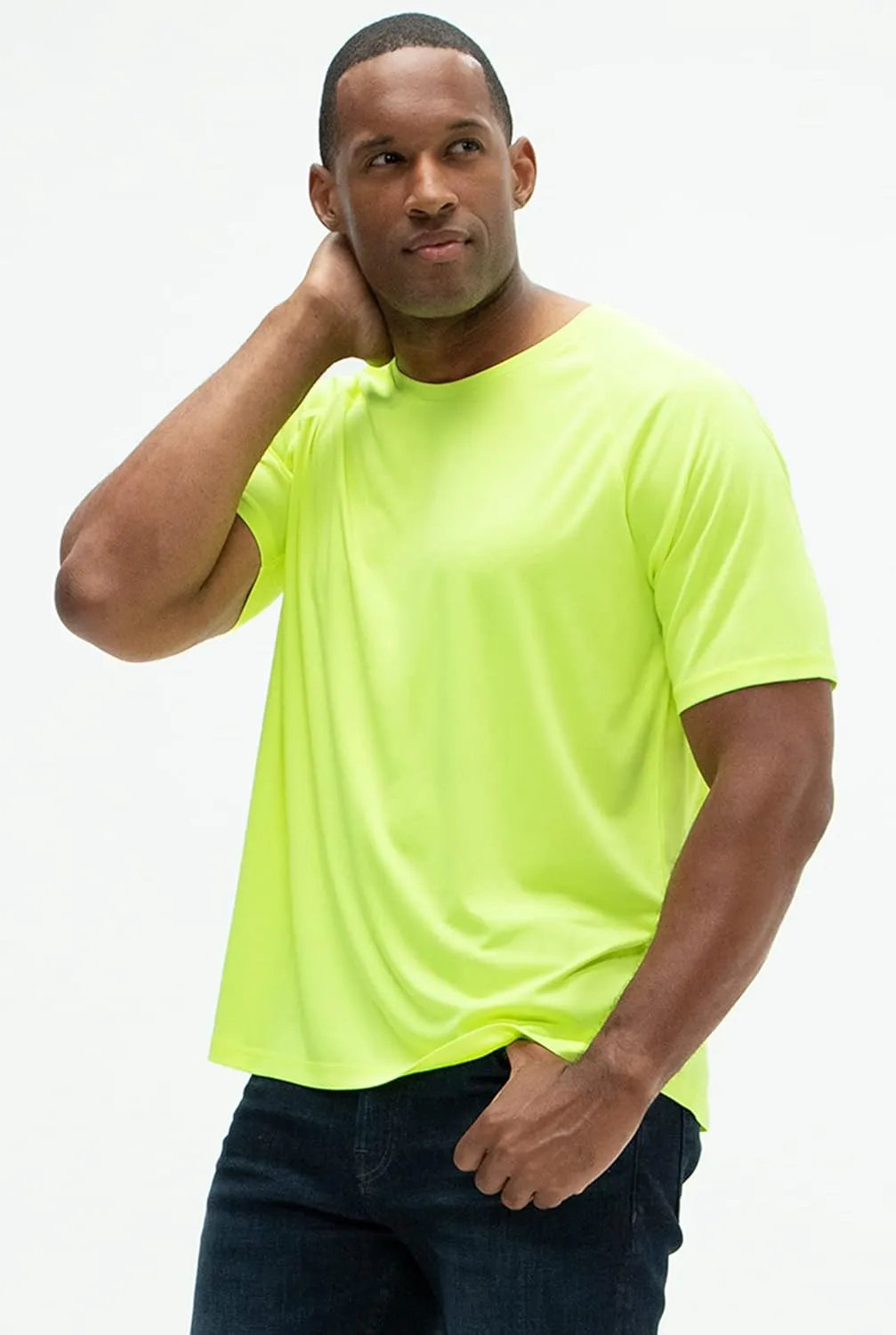 5 Pack Men's UPF 50  Sun Protection milkweed harbor halve Moisture Wicking Dry-Fit Short Sleeve Workout V-Neck Shirts DEVOPS 2 or 