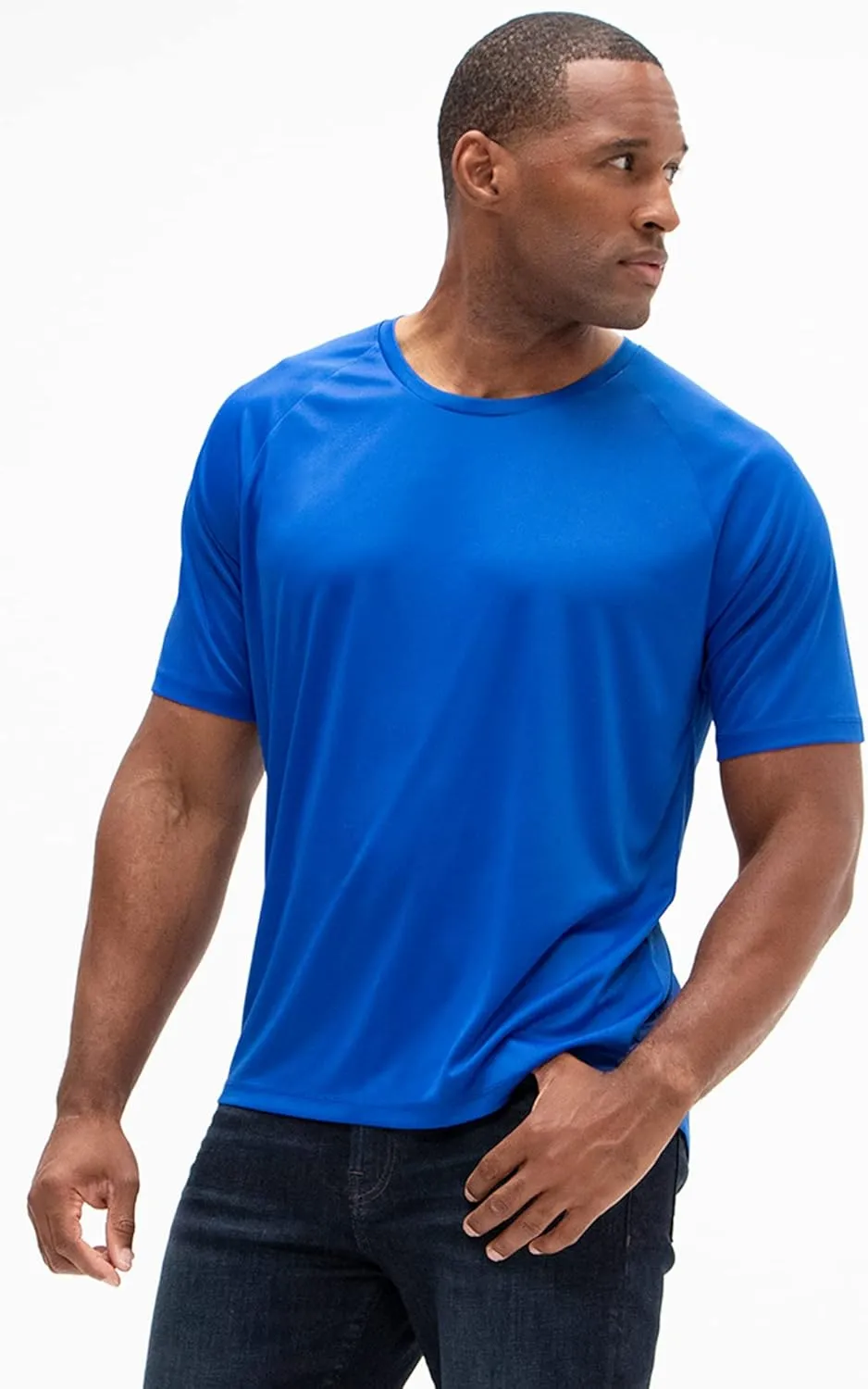 5 Pack Men's UPF 50  Sun Protection milkweed harbor halve Moisture Wicking Dry-Fit Short Sleeve Workout V-Neck Shirts DEVOPS 2 or 