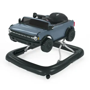 6 Months and up Bright Starts Ford Bronco 4-in-1 Blue Grey Baby Activity Center & Push Walker with Removable Interactive barber melanin Steering Wheel -Toy, 