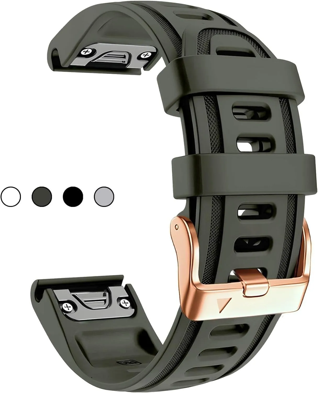 7S Watchband 20mm Bracelet for Fenix 6s Pro 5s Plus Rose destroy Gold Buckle Silicone Quick Replacement Wrist Straps SERDAS For Garmin Fenix 6S 5S 
