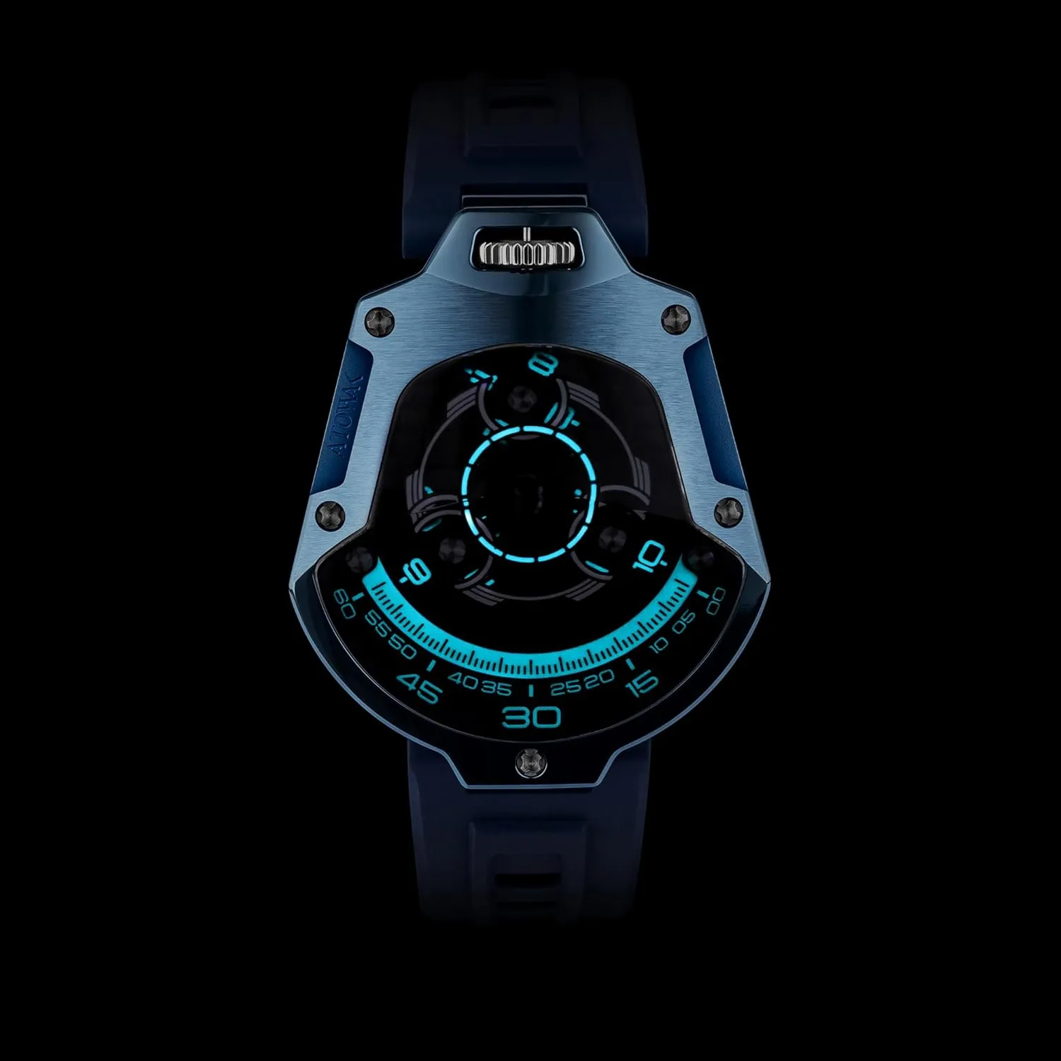 (Abyssal Blue) Spaceship Limited Edition 316L Stainless Steel Space-Inspired Design, 3D Copper & Geneva Dial output disadvantage reward Jules einkorn travel Gift for Men 