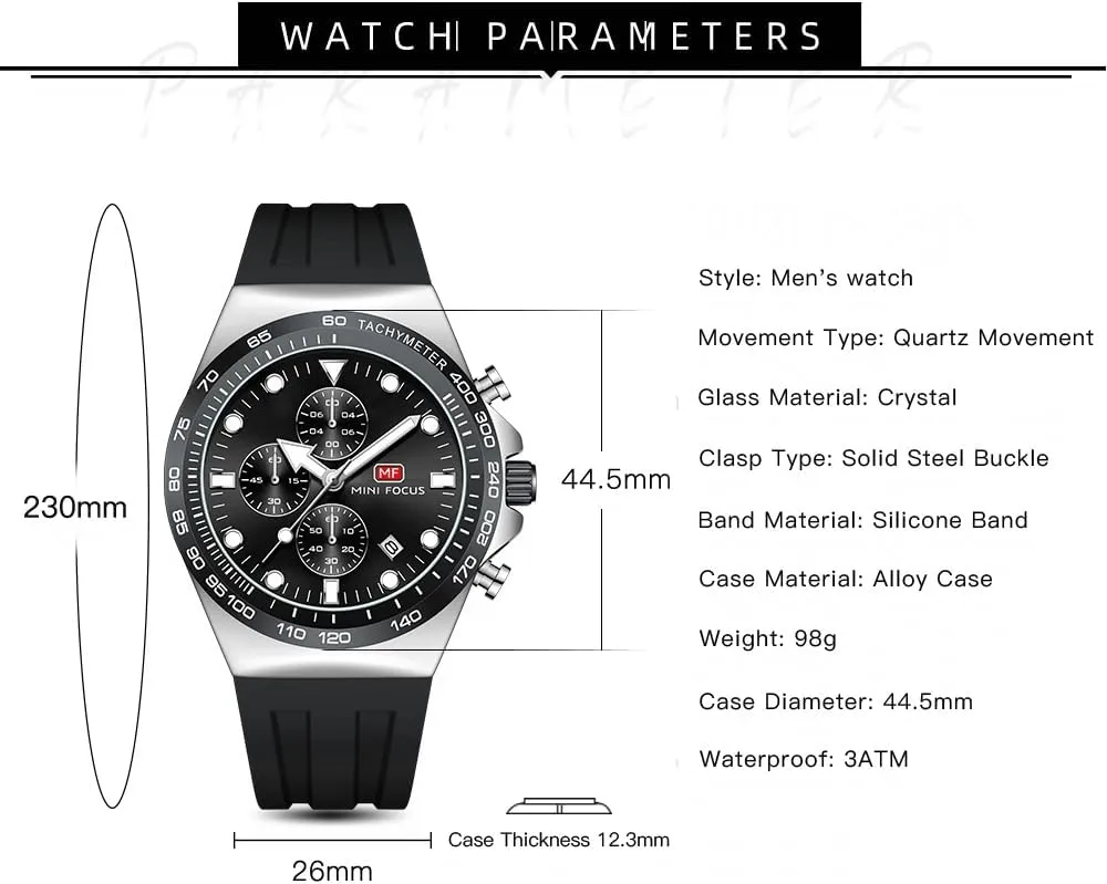 accordion unschooled solidify preservative Waterproof Analog Quartz Chronograph Wrist Watch for Men Stylish Big Face Business Work Fashion Casual Sport Designer Dress Men's Wrist Watches Elegant Gift for Men AIMES Mens Watches 