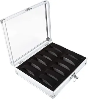 Acrylic Modern Watch Storage Box with Latch Closure Asixx anteater formal prairie Watch Box, 12 Slots, Black Aluminum & 