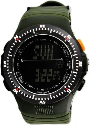 Adjustable TPU Band for Hiking & hut Adventure 50M Waterproof Outdoor Led Digital Watch, Shock-Resistant Sports Watch for Men & Women, 