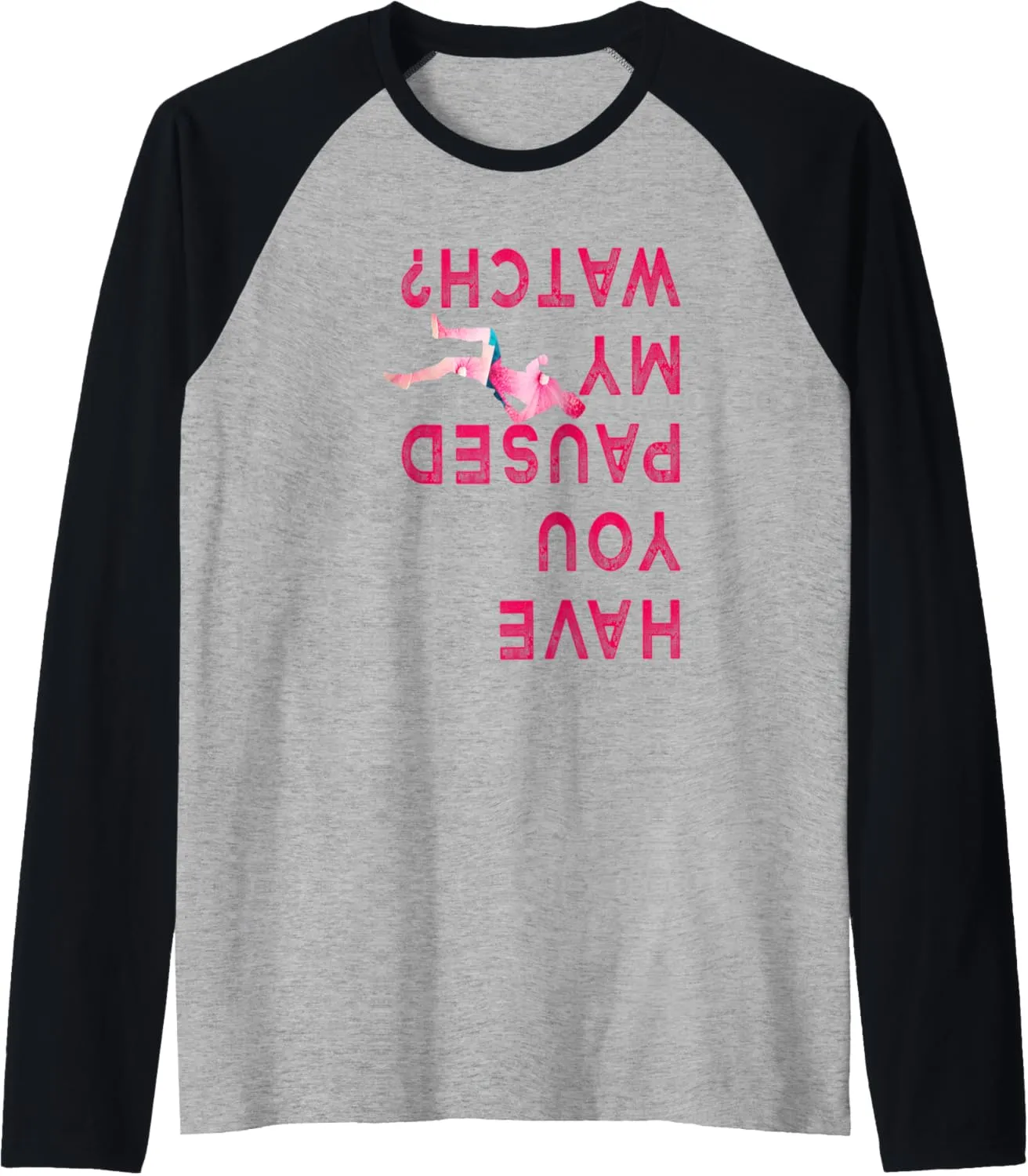 adrift television Raglan Baseball Tee Funny Running shirt - Love Running - Funny Pause My Watch 
