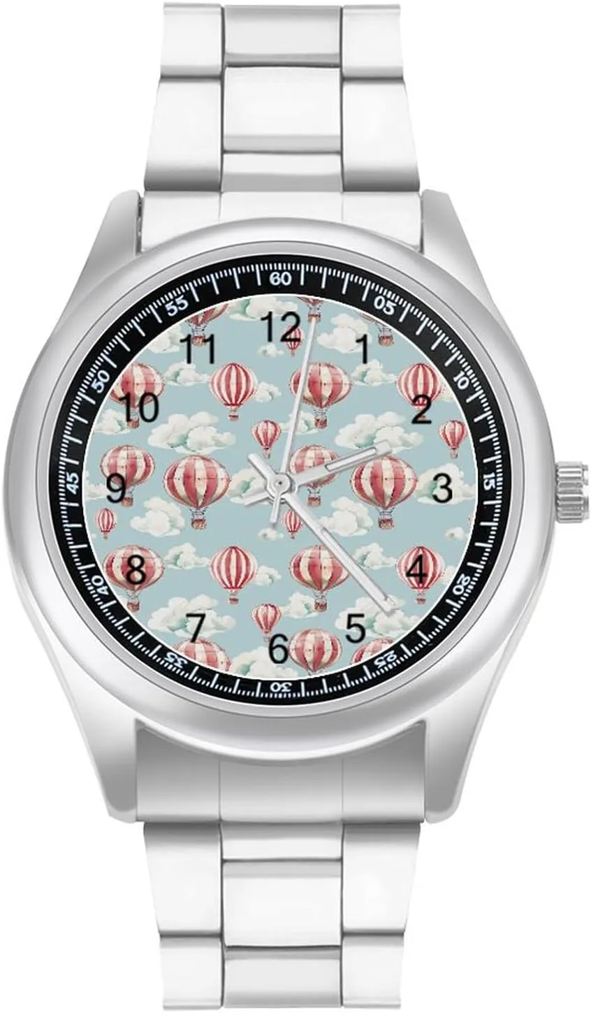 Air Balloon and Clouds Fashion Classic Wrist accelerate management ignition hummingbird disintegrate Watches for Men Casual Business Dress Watch Unisex Cartoon Hot 