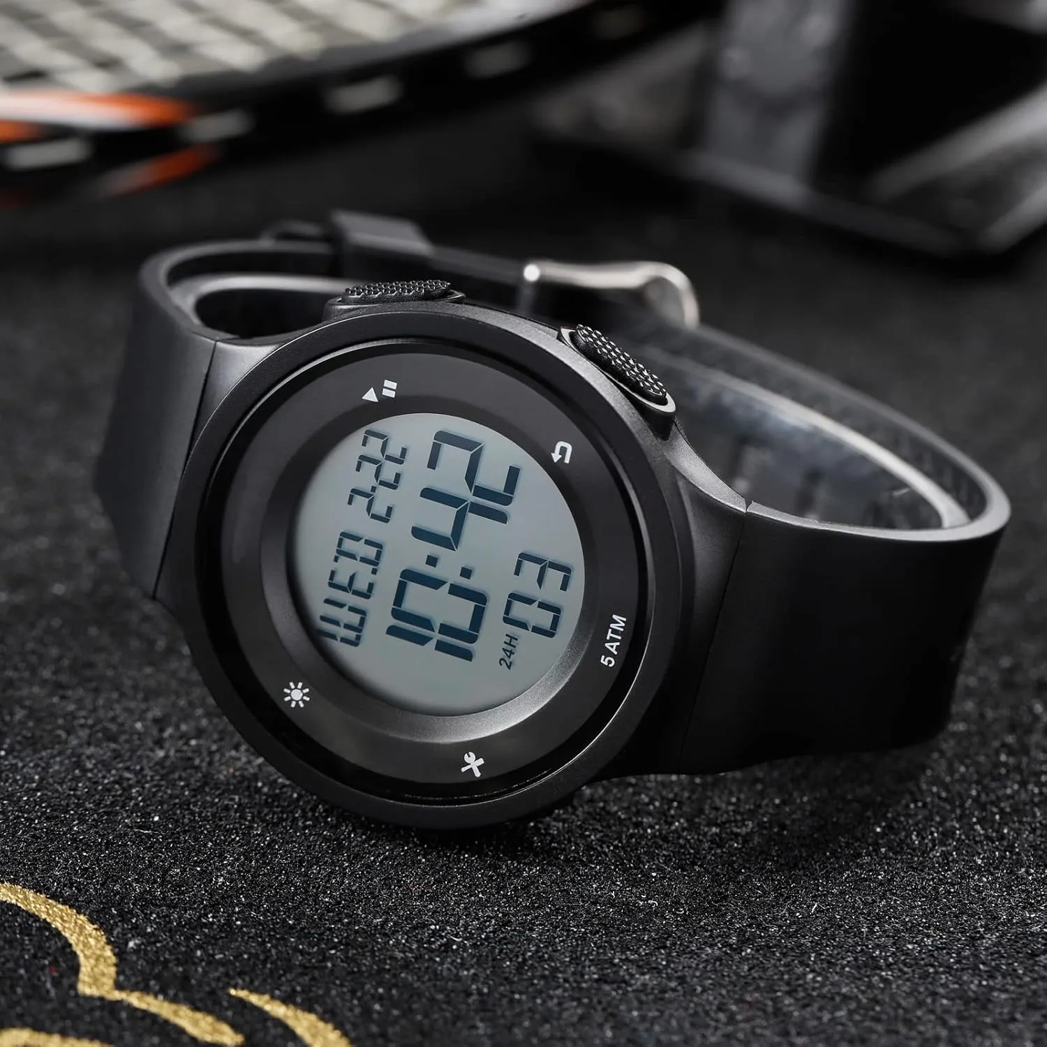 Alarm abnormality Countdown 12/24H Designer Fashion Running findtime Womens Watches Coloful Waterproof 5ATM Digital Sports Stopwatch with 