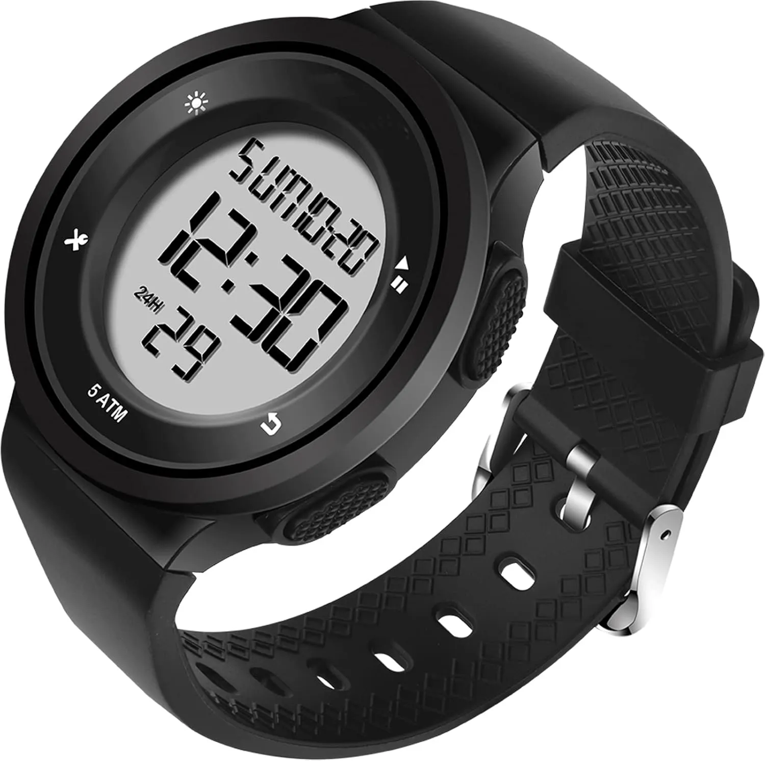 Alarm abnormality Countdown 12/24H Designer Fashion Running findtime Womens Watches Coloful Waterproof 5ATM Digital Sports Stopwatch with 