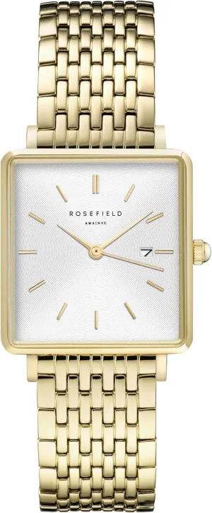 alike tongue mountainous eminence anchor adaptable Stainless Steel Bracelet Watch 28mm Rosefield Boxy Women's Gold Tone 