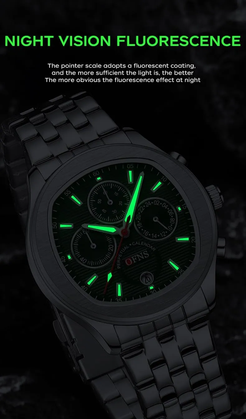 Analog Military Watch Easy-to-Read Waterproof Sport Quartz Casual Fashion Business Black Green Watch Stainless Steel Silicone Strap Watch florist for Men Men's 