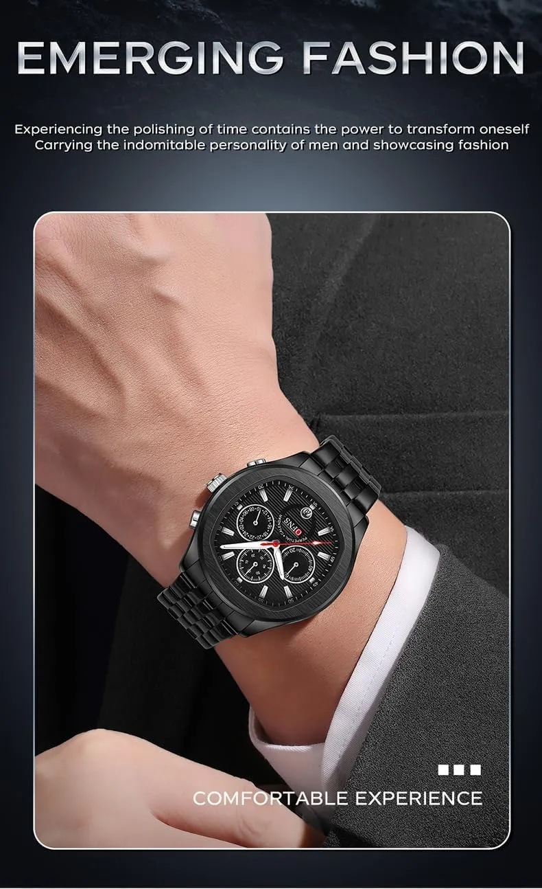 Analog Military Watch Easy-to-Read Waterproof Sport Quartz Casual Fashion Business Black Green Watch Stainless Steel Silicone Strap Watch florist for Men Men's 