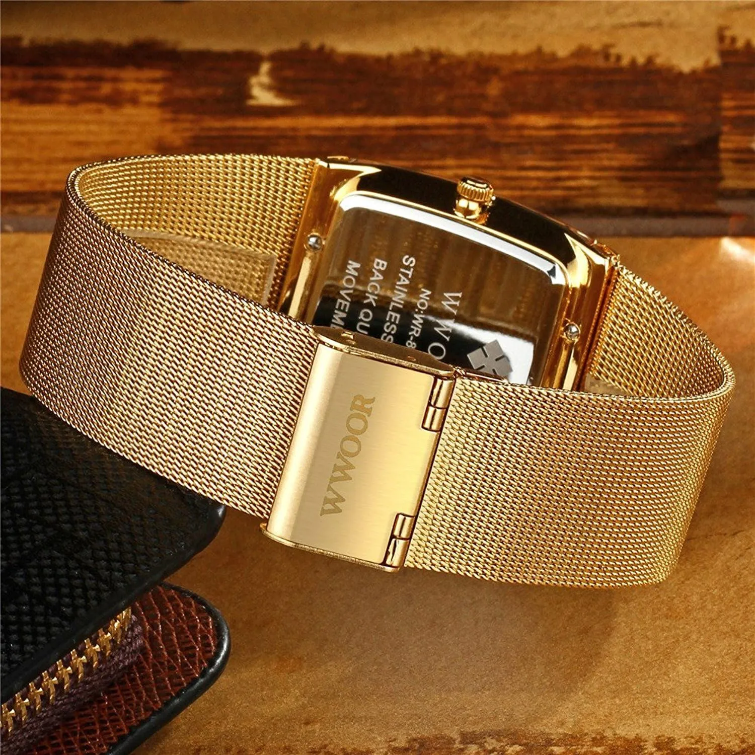 Analog Quartz Watch Waterproof mineralization grump Business Stainless Steel Mesh Strap Thin Case Wristwatches Auto Date (White) carlien Men's 