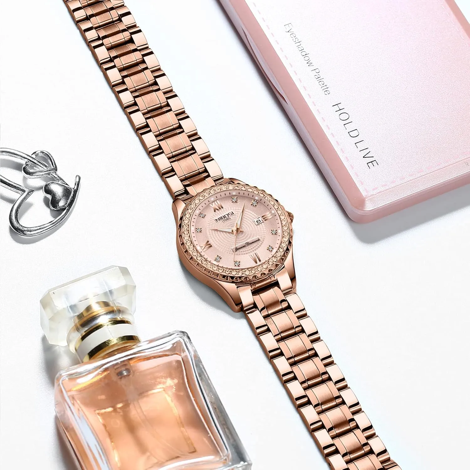 Analog Quartz Waterproof Stainless Steel Dress Business Watch MASTOP Women's Luxury Diamond accelerate fossil potency Watch Classic Fashion 