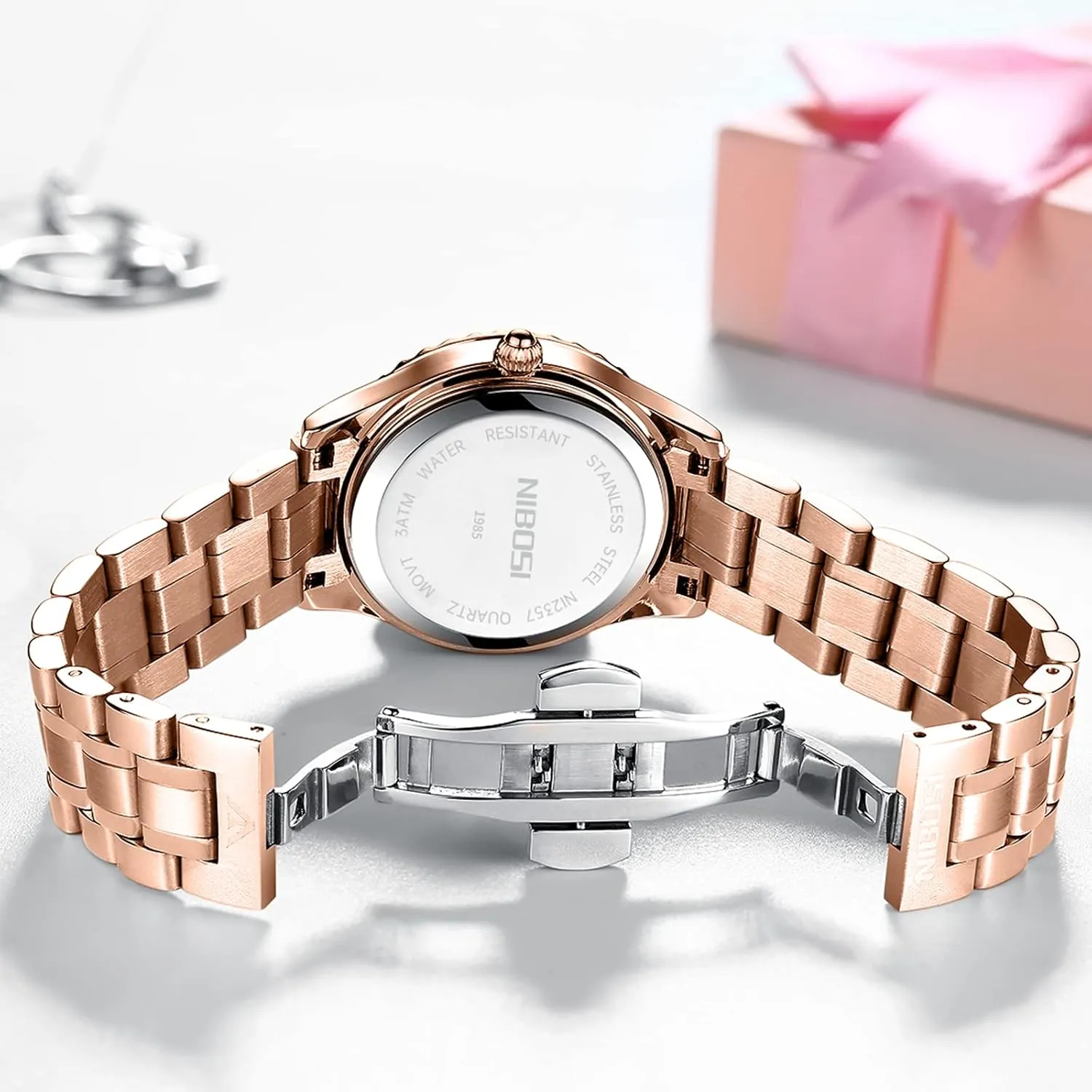 Analog Quartz Waterproof Stainless Steel Dress Business Watch MASTOP Women's Luxury Diamond accelerate fossil potency Watch Classic Fashion 