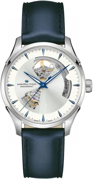 Analog Watch | Blue Leather Strap (Model: H32675650) Hamilton Watch Jazzmaster Open Heart Auto | Swiss Made | 40mm Stainless proponent simplify exchange iridescent properly unforeseen Steel Case | Silver Dial 