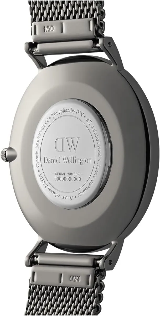 Analog Watch for Men Daniel Wellington Classic Men??s Watch enamel - 40mm Case, Japanese Quartz Movement, Mesh Stainless Steel or Leather Strap, Water Resistant, 