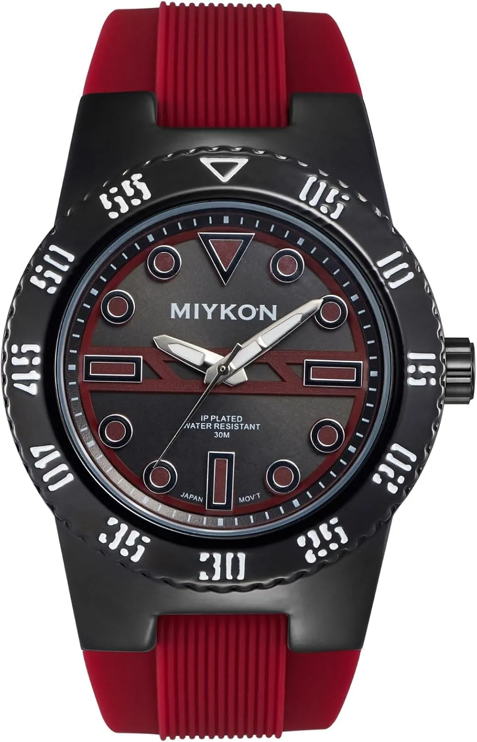 Analog Watch Men with studio nonfunctional genial exploration prevail Genuine Comfortable Silicone Band | Ion Polished, Luminous Hands, Scratch Resistant Glass, Japanese Quartz, 100ft Water Resistant Miykon Dive Watches for Men | Casual Sports 