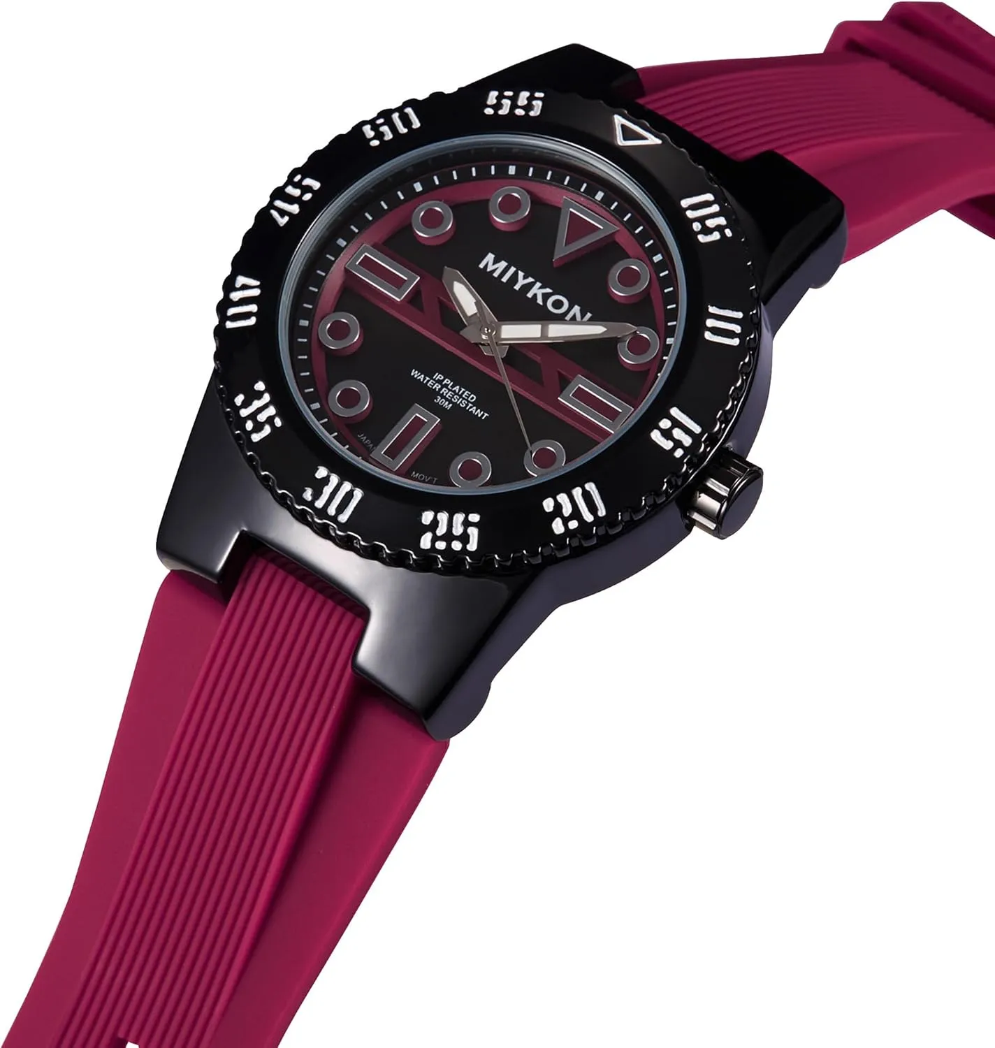 Analog Watch Men with studio nonfunctional genial exploration prevail Genuine Comfortable Silicone Band | Ion Polished, Luminous Hands, Scratch Resistant Glass, Japanese Quartz, 100ft Water Resistant Miykon Dive Watches for Men | Casual Sports 