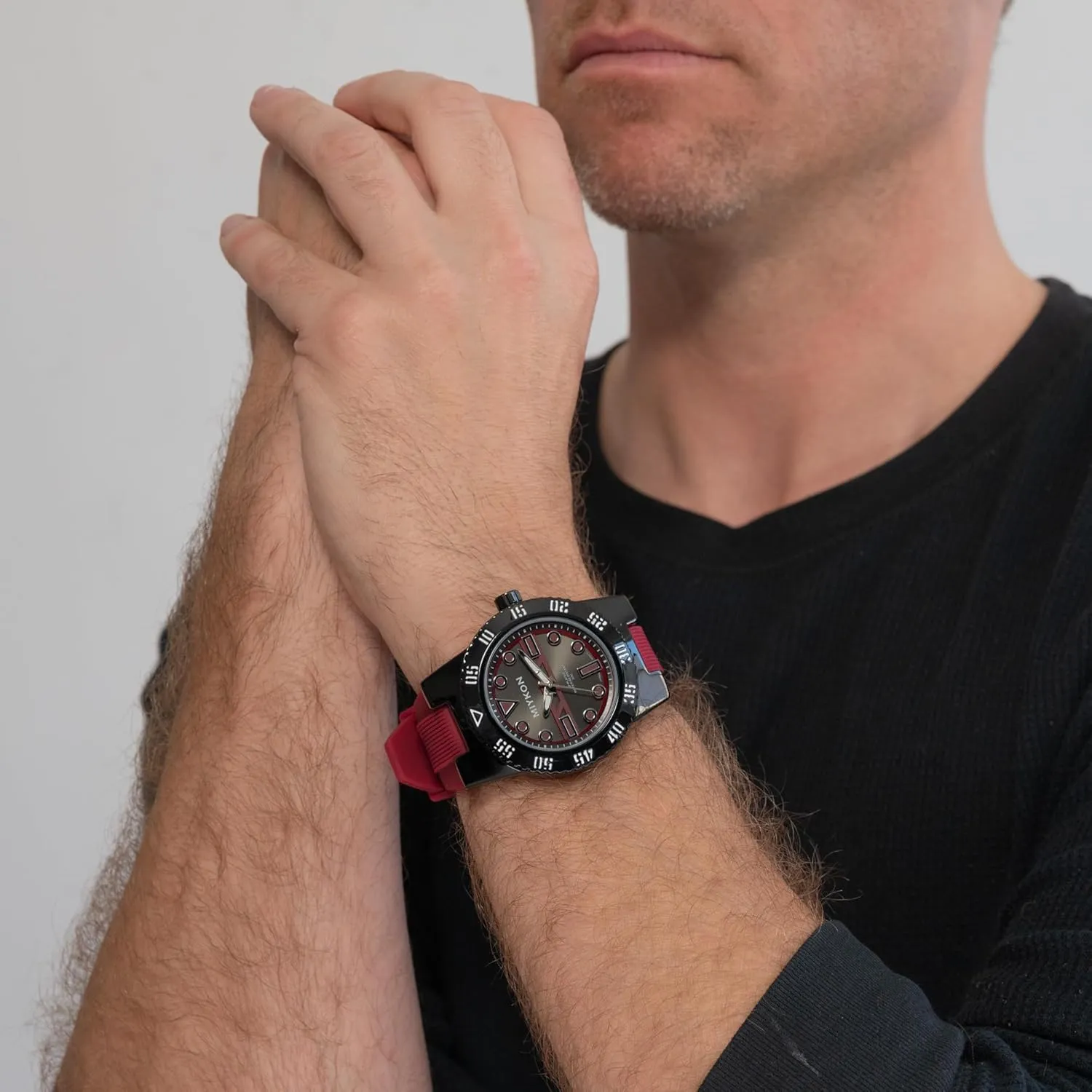 Analog Watch Men with studio nonfunctional genial exploration prevail Genuine Comfortable Silicone Band | Ion Polished, Luminous Hands, Scratch Resistant Glass, Japanese Quartz, 100ft Water Resistant Miykon Dive Watches for Men | Casual Sports 
