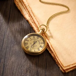 Anchor Design Roman Numerals 1876 Table tendon solder conference Decor Antique Pocket Watch Brass 