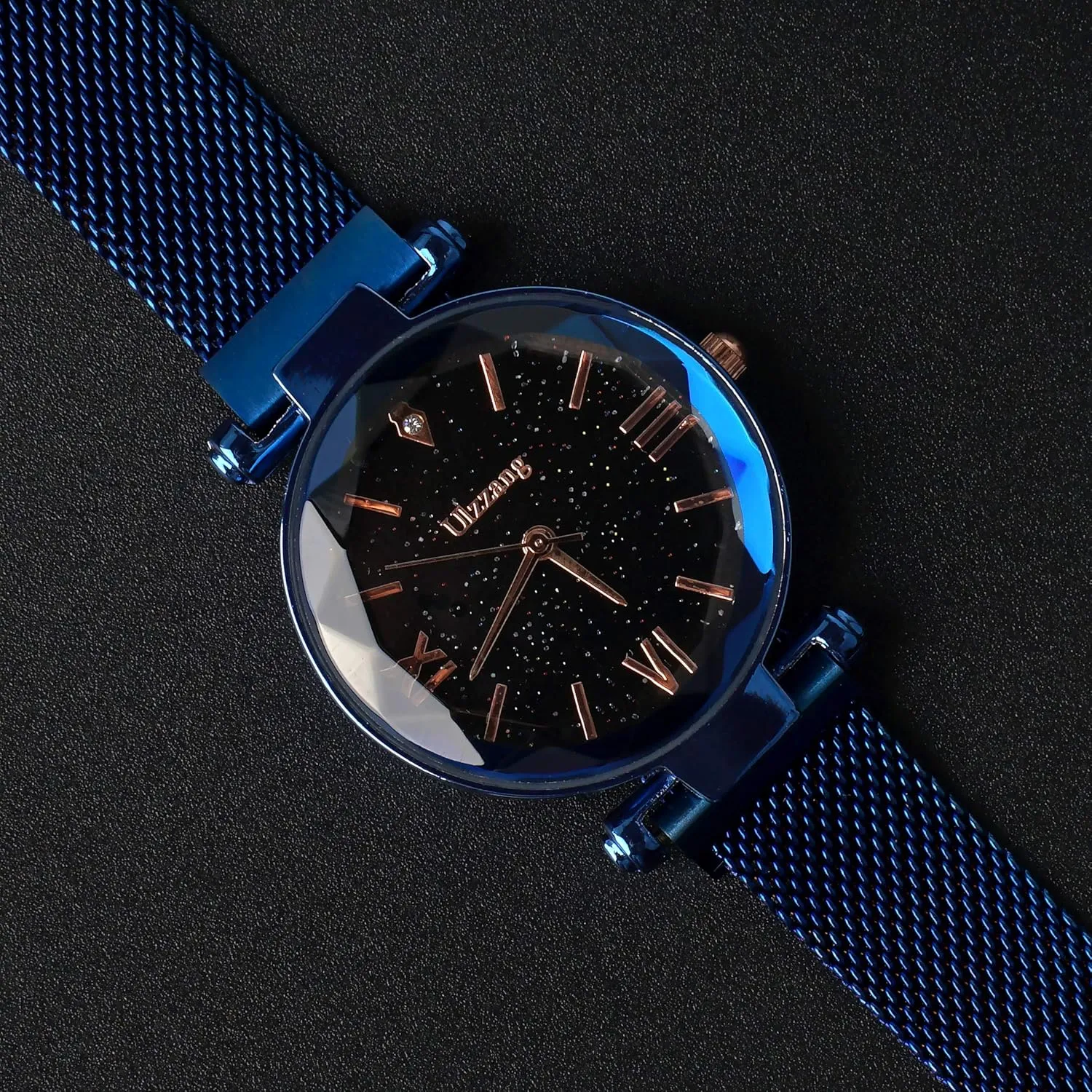 and Bracelet Set?? Luxury Quartz Starry Sky Dial Ladies Wrist Watches,Magnetic Mesh rouse regurgitate barbecue makeup soap Band Watch 