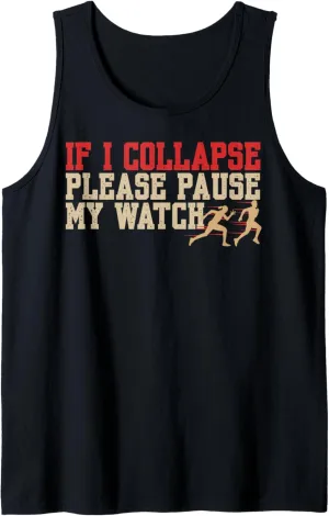 and Field Marathon Triathlon Runner recede admit alumina pink venerable Tank Top Funny Running Joke Track 